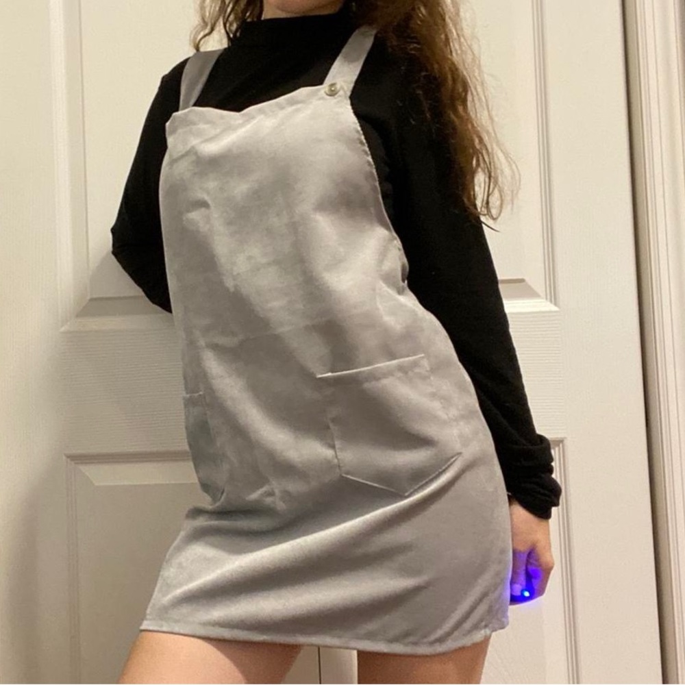 Light grey overall dress